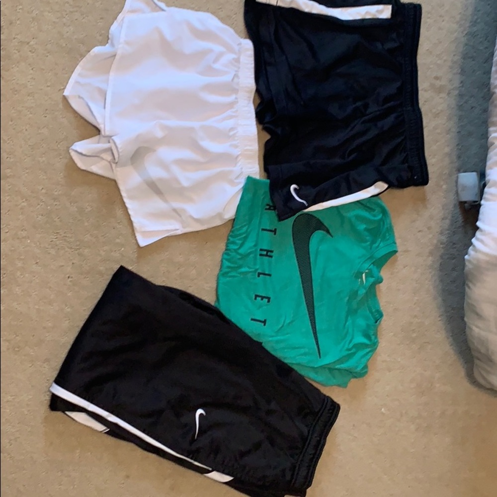 2 shorts, 1 track pant and 1 T-shirt.